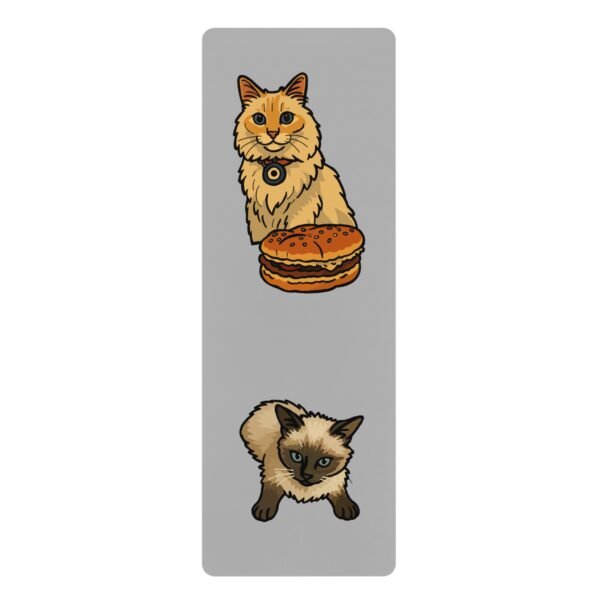 Whimsical Cat Rubber Yoga Mat - Fun and Non-Slip Exercise Gear for Pet Lovers - Image 2