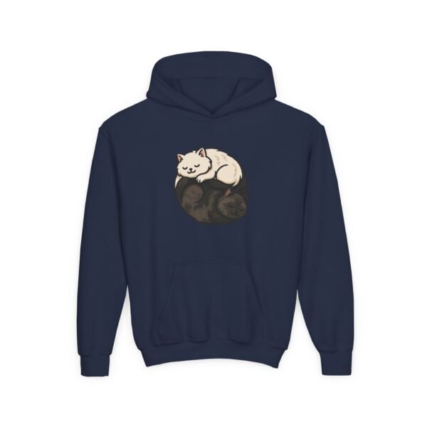 Cozy Cat Nap Youth Hoodie - Perfect for Cat Lovers - Image 7