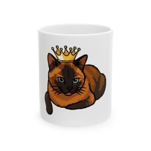 Royal Cat Ceramic Mug - Cute 11oz & 15oz Coffee Cup for Cat Lovers