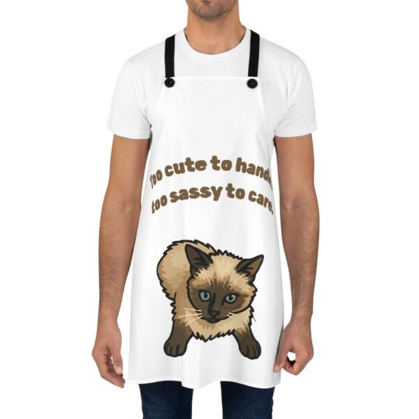 Cute & Sassy Cat Apron, Gift for Cat Lovers, Kitchen Accessory, Cooking Apron, Pet Lover Gift, Fun Cooking Gift - Image 4