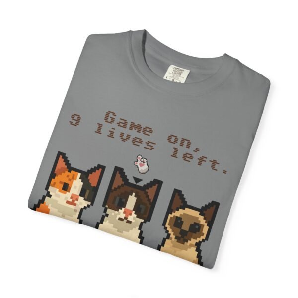 Pixel Art Cat Lovers Unisex T-Shirt - "Game On, 9 Lives Left" - Image 16