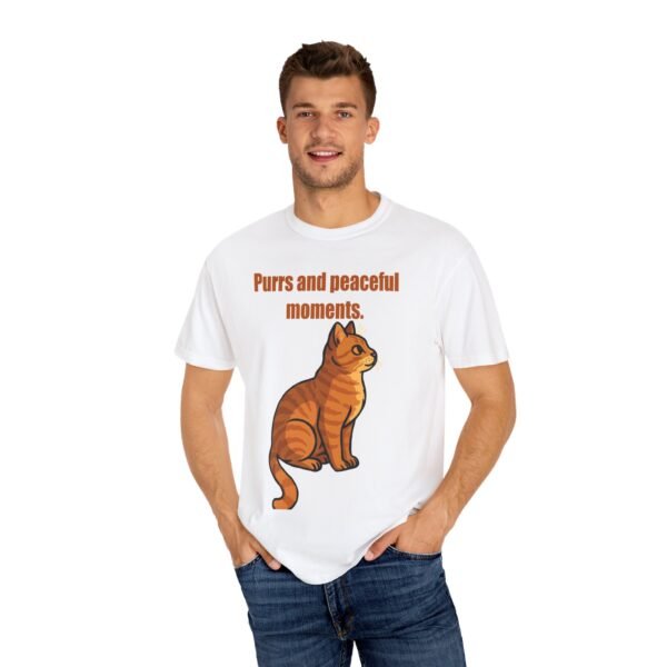 Unisex T-Shirt - "Purrs and Peaceful Moments" Cat Design - Image 4
