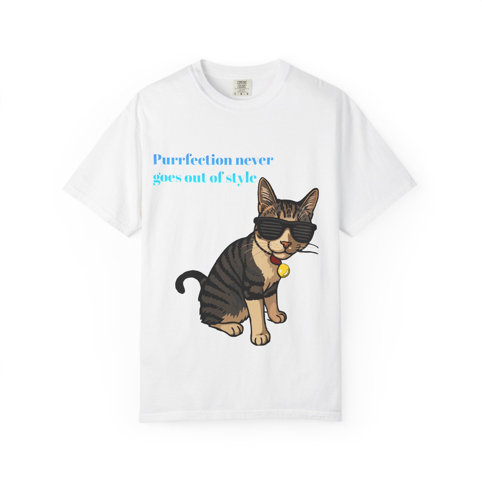 Cool Cat T-Shirt – ‘Purrfection Never Goes Out of Style’