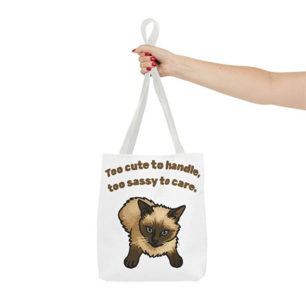 Sassy Cat Tote Bag - Cute Design for Animal Lovers - Image 12