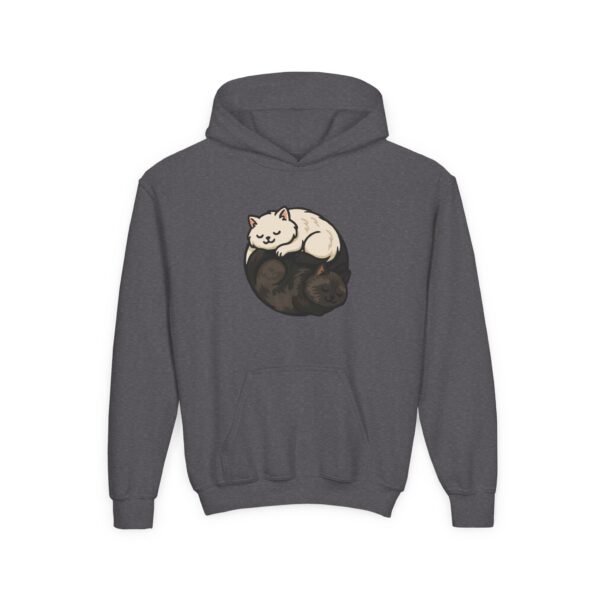 Cozy Cat Nap Youth Hoodie - Perfect for Cat Lovers - Image 5