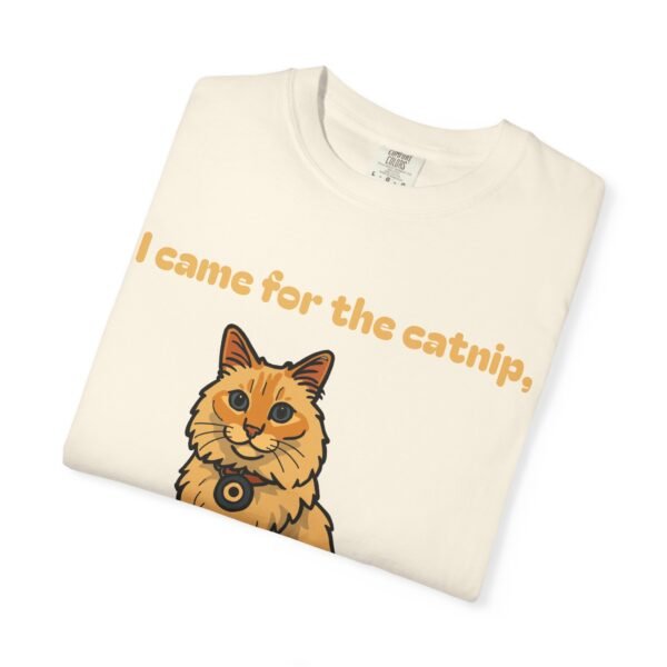 Cat-Themed Unisex T-Shirt - 'I Came for the Catnip, Stayed for the Cheeseburger' - Perfect for Cat Lovers, Funny Gift, Casual Wear, [...] - Image 6