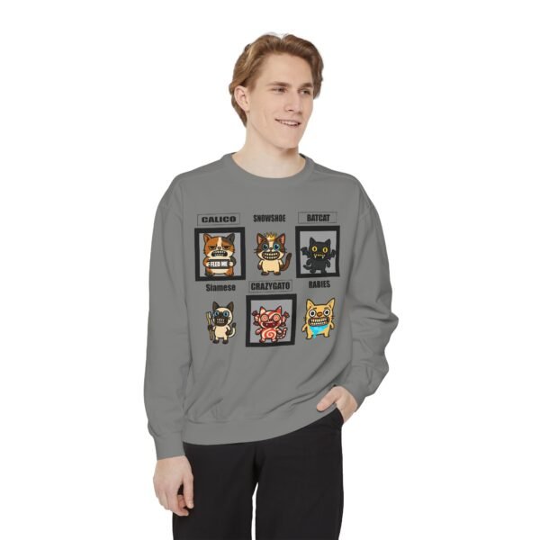 Cute Cat-Themed Unisex Sweatshirt with Playful Designs - Image 10