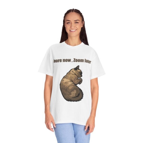 Unisex Cat Sleep T-Shirt - "Snore Now, Zoom Later" - Image 5