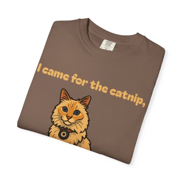 Cat-Themed Unisex T-Shirt - 'I Came for the Catnip, Stayed for the Cheeseburger' - Perfect for Cat Lovers, Funny Gift, Casual Wear, [...] - Image 14