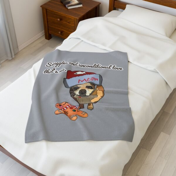 Snuggly Velveteen Plush Blanket with Cute Pet Design - Perfect Gift for Pet Lovers - Image 6