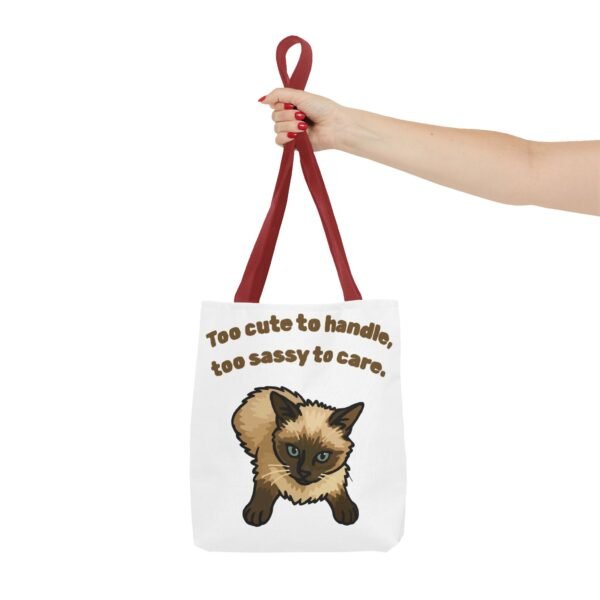 Sassy Cat Tote Bag - Cute Design for Animal Lovers - Image 8
