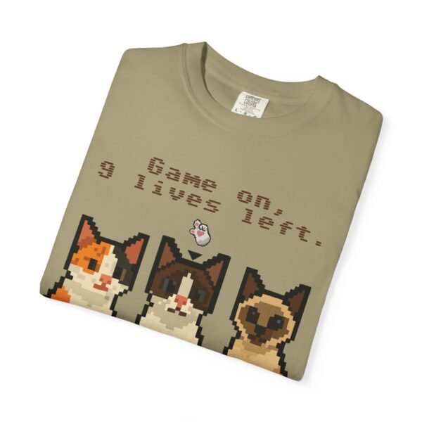 Pixel Art Cat Lovers Unisex T-Shirt - "Game On, 9 Lives Left" - Image 12