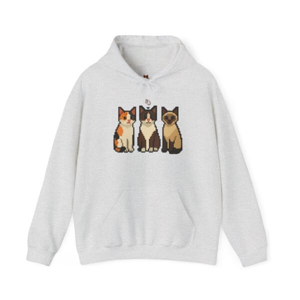 Pixel Cat Hoodie: Cute Pet Lover's Sweatshirt, Cozy Cat Apparel, Perfect Gift for Animal Lovers, Unique Cat Lover Gift, Cat-Themed [...] - Image 9