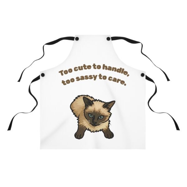 Cute & Sassy Cat Apron, Gift for Cat Lovers, Kitchen Accessory, Cooking Apron, Pet Lover Gift, Fun Cooking Gift - Image 2