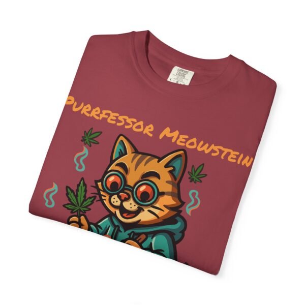 Purrfessor Meowstein Unisex Garment-Dyed T-Shirt - Cookin' Up the Purrscription! - Image 30