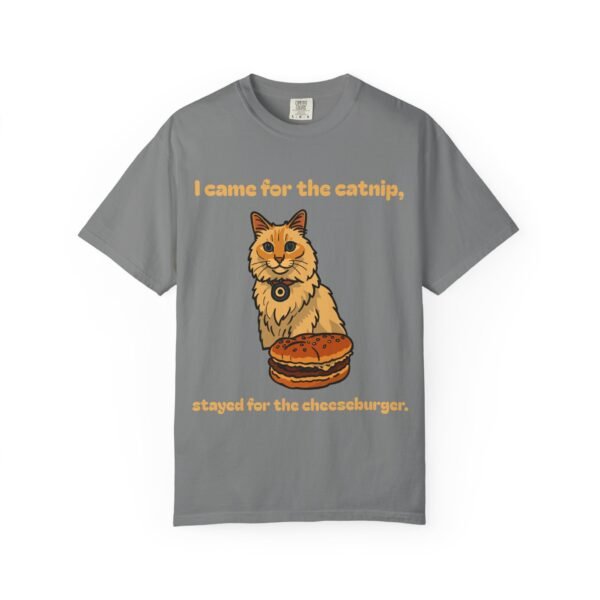 Cat-Themed Unisex T-Shirt - 'I Came for the Catnip, Stayed for the Cheeseburger' - Perfect for Cat Lovers, Funny Gift, Casual Wear, [...] - Image 20