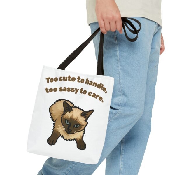 Sassy Cat Tote Bag - Cute Design for Animal Lovers - Image 4