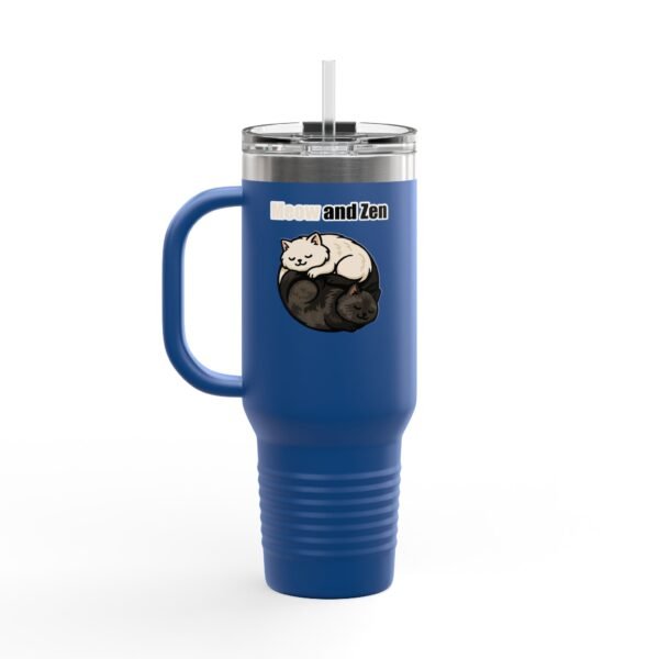 Meow and Zen Insulated Travel Mug - 40oz Cat Lovers Drinkware - Image 17