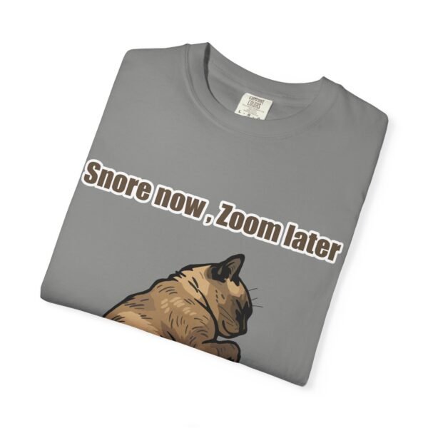 Unisex Cat Sleep T-Shirt - "Snore Now, Zoom Later" - Image 20