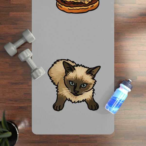 Whimsical Cat Rubber Yoga Mat - Fun and Non-Slip Exercise Gear for Pet Lovers - Image 4