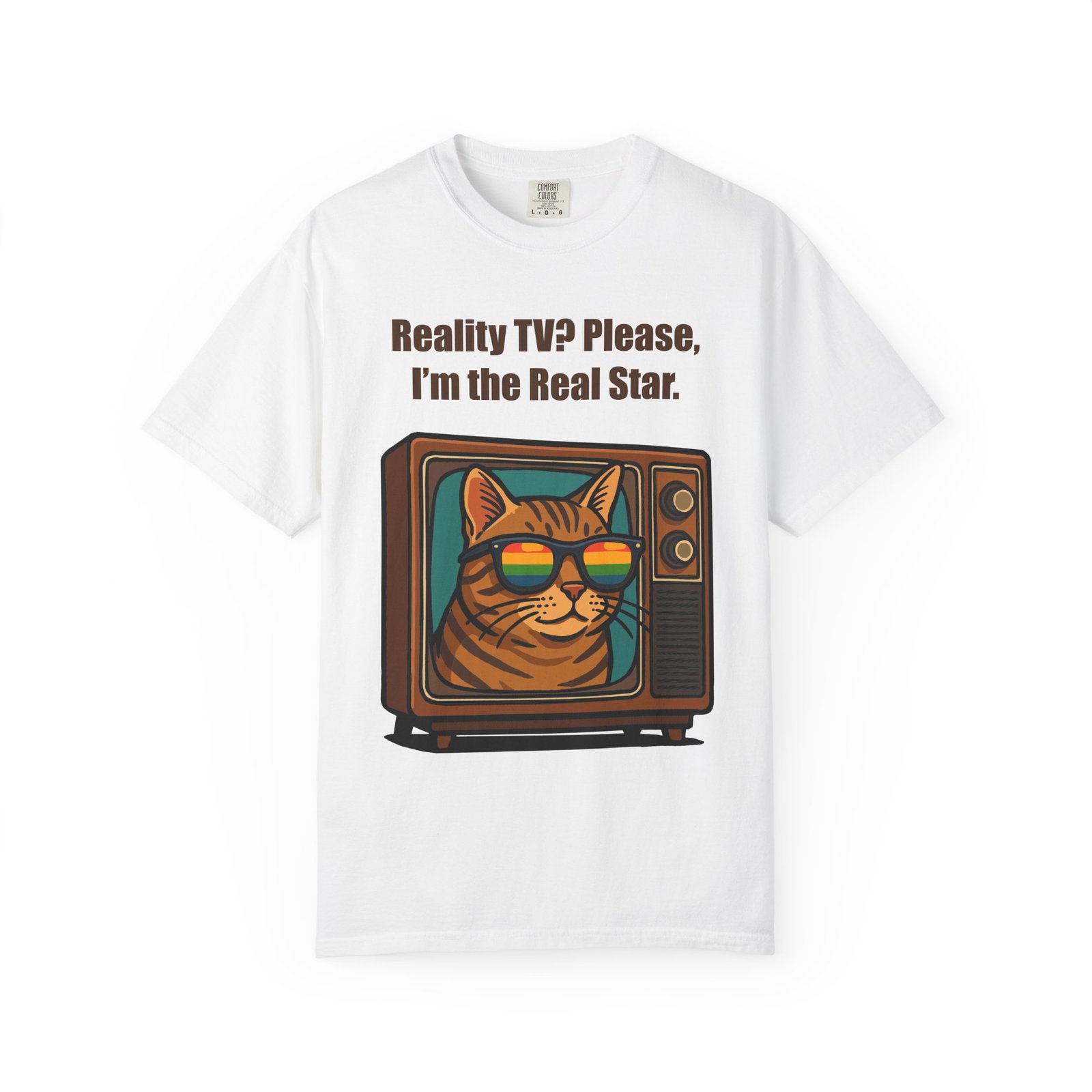 Cool Cat Reality TV T-Shirt – Unisex Garment-Dyed Tee