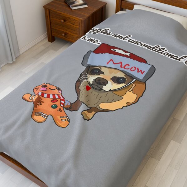 Snuggly Velveteen Plush Blanket with Cute Pet Design - Perfect Gift for Pet Lovers - Image 4