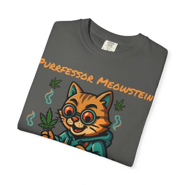 Purrfessor Meowstein Unisex Garment-Dyed T-Shirt - Cookin' Up the Purrscription! - Image 18