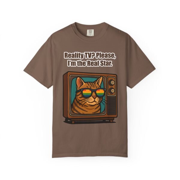 Cool Cat Reality TV T-Shirt - Unisex Garment-Dyed Tee - Image 10