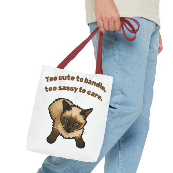 Sassy Cat Tote Bag - Cute Design for Animal Lovers - Image 7