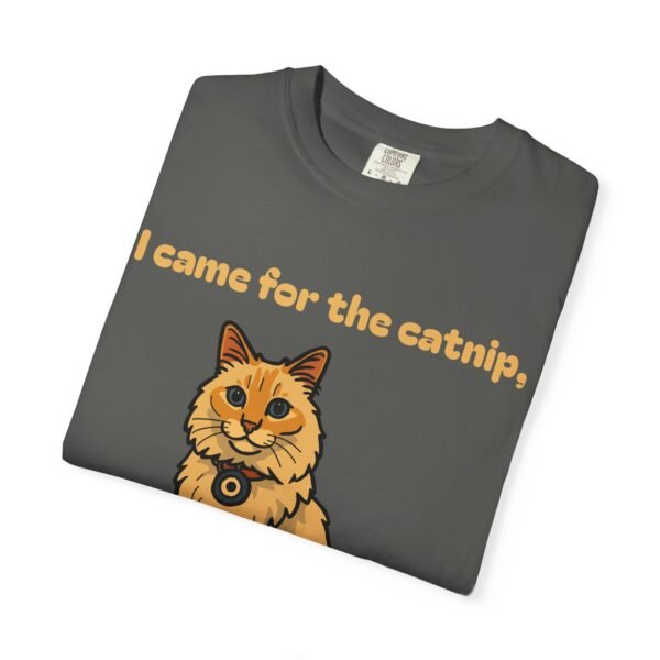 Cat-Themed Unisex T-Shirt - 'I Came for the Catnip, Stayed for the Cheeseburger' - Perfect for Cat Lovers, Funny Gift, Casual Wear, [...] - Image 18