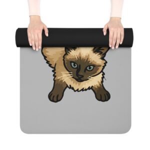 Whimsical Cat Rubber Yoga Mat - Fun and Non-Slip Exercise Gear for Pet Lovers