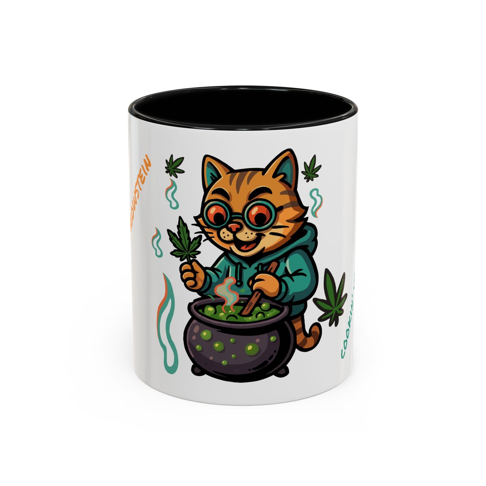 Funny Cat Coffee Mug – “Cookin’ Up the Purrscripton!” – 11/15oz