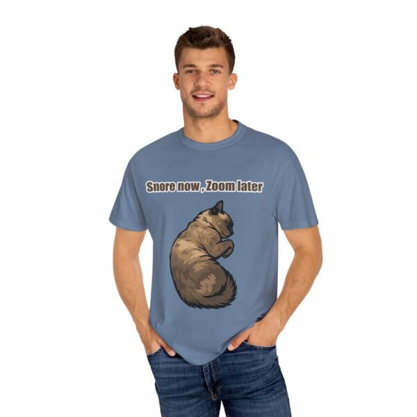 Unisex Cat Sleep T-Shirt - "Snore Now, Zoom Later" - Image 17