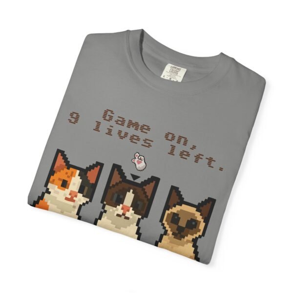 Pixel Art Cat Lovers Unisex T-Shirt - "Game On, 9 Lives Left" - Image 36