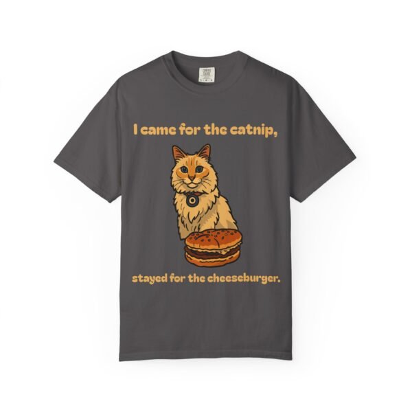 Cat-Themed Unisex T-Shirt - 'I Came for the Catnip, Stayed for the Cheeseburger' - Perfect for Cat Lovers, Funny Gift, Casual Wear, [...] - Image 32