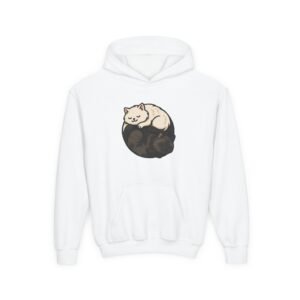 Cozy Cat Nap Youth Hoodie - Perfect for Cat Lovers