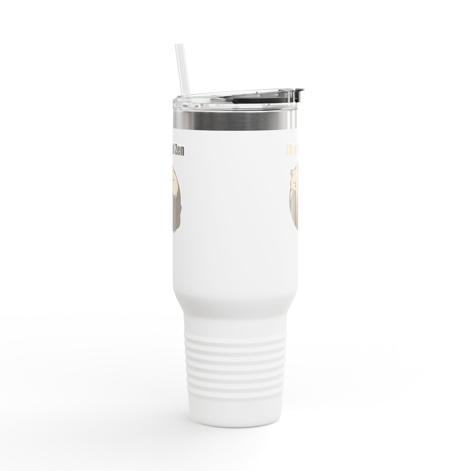 Meow and Zen Insulated Travel Mug – 40oz Cat Lovers Drinkware