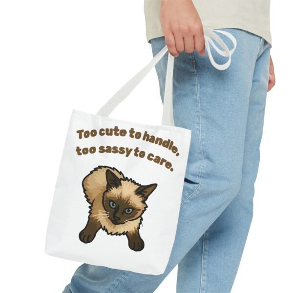 Sassy Cat Tote Bag - Cute Design for Animal Lovers - Image 11