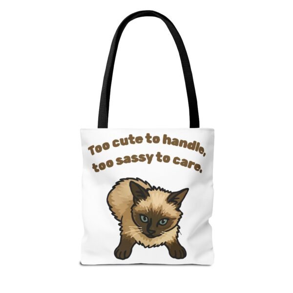 Sassy Cat Tote Bag - Cute Design for Animal Lovers - Image 3