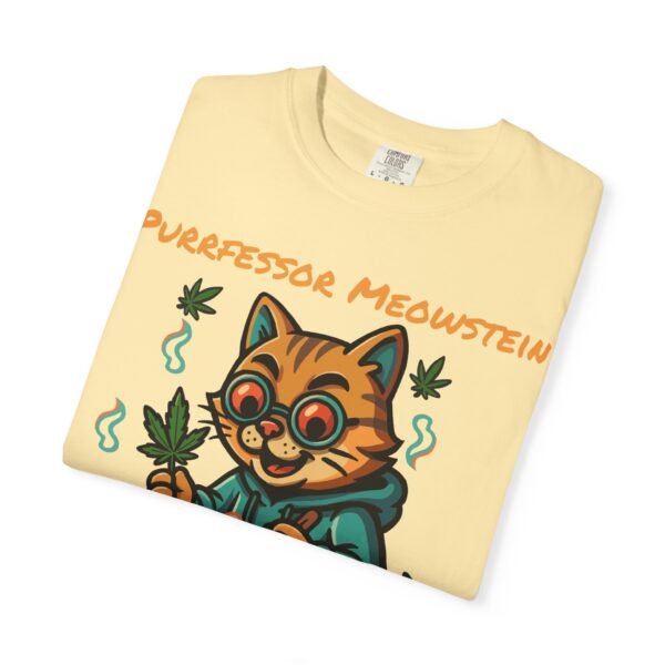 Purrfessor Meowstein Unisex Garment-Dyed T-Shirt - Cookin' Up the Purrscription! - Image 14