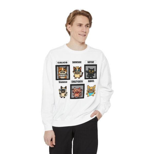 Cute Cat-Themed Unisex Sweatshirt with Playful Designs - Image 2