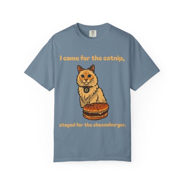 Cat-Themed Unisex T-Shirt - 'I Came for the Catnip, Stayed for the Cheeseburger' - Perfect for Cat Lovers, Funny Gift, Casual Wear, [...] - Image 28