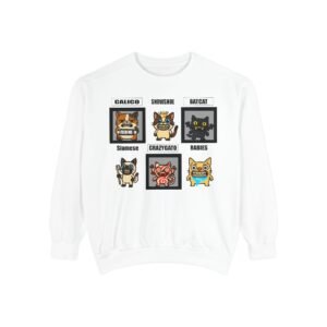 Cute Cat-Themed Unisex Sweatshirt with Playful Designs