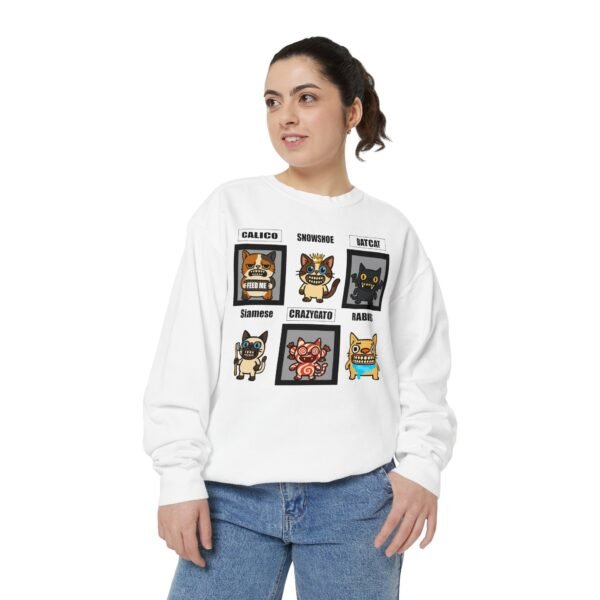 Cute Cat-Themed Unisex Sweatshirt with Playful Designs - Image 3