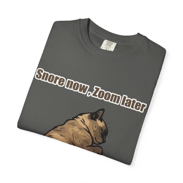 Unisex Cat Sleep T-Shirt - "Snore Now, Zoom Later" - Image 8