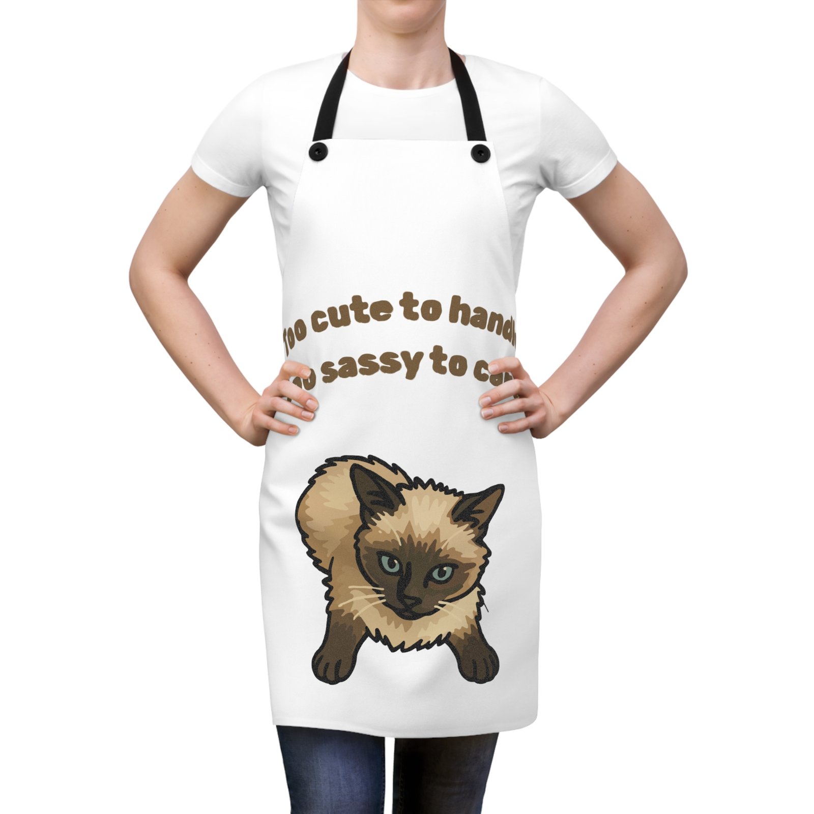 Cute & Sassy Cat Apron, Gift for Cat Lovers, Kitchen Accessory, Cooking Apron, Pet Lover Gift, Fun Cooking Gift