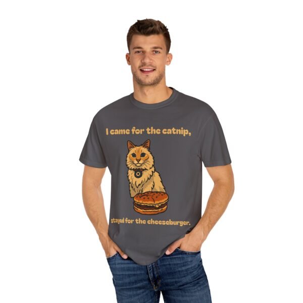 Cat-Themed Unisex T-Shirt - 'I Came for the Catnip, Stayed for the Cheeseburger' - Perfect for Cat Lovers, Funny Gift, Casual Wear, [...] - Image 35