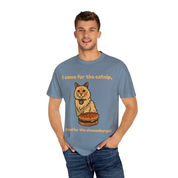 Cat-Themed Unisex T-Shirt - 'I Came for the Catnip, Stayed for the Cheeseburger' - Perfect for Cat Lovers, Funny Gift, Casual Wear, [...] - Image 31