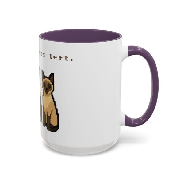 Pixel Art Cat Coffee Mug - 'Game On, 9 Lives Left' - Image 55