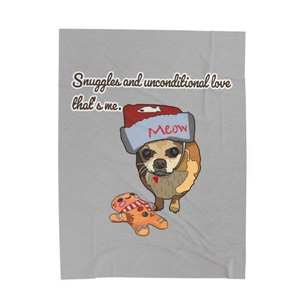 Snuggly Velveteen Plush Blanket with Cute Pet Design - Perfect Gift for Pet Lovers - Image 3